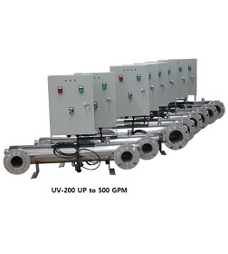 Ultraviolet (UV) 12- 24-36-48 up to 500 GPM
